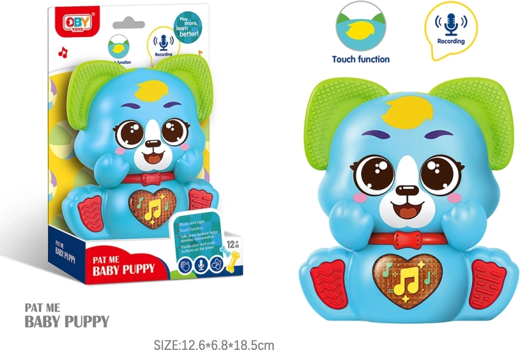 Mluvící plyšový pes s efekty 12 cm