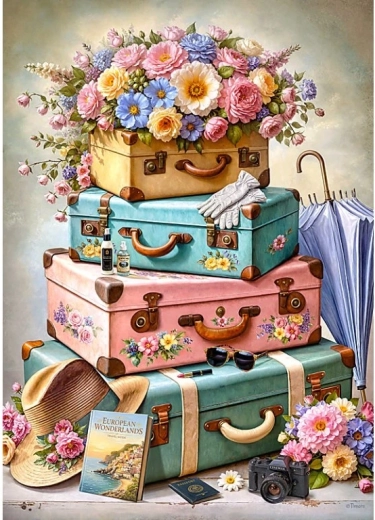 Cherry Pazzi puzzle Připraveni k odchodu! 1000 dílků