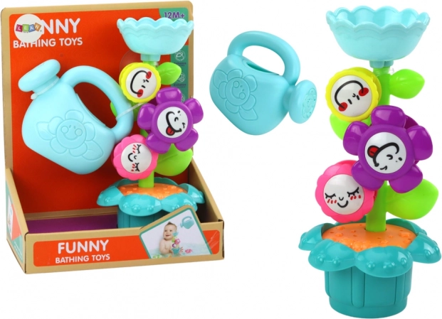 Dětská koupací hračka Květiny a Konvička barevné