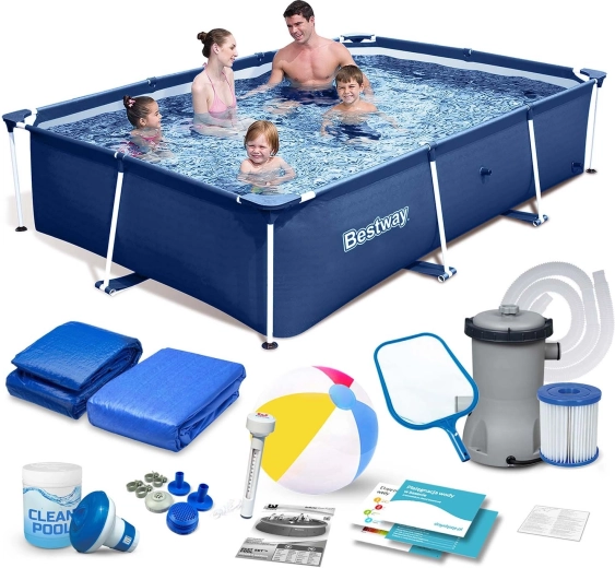 Zahradní rámový bazén 259 × 170 × 61 cm set 15v1 BESTWAY