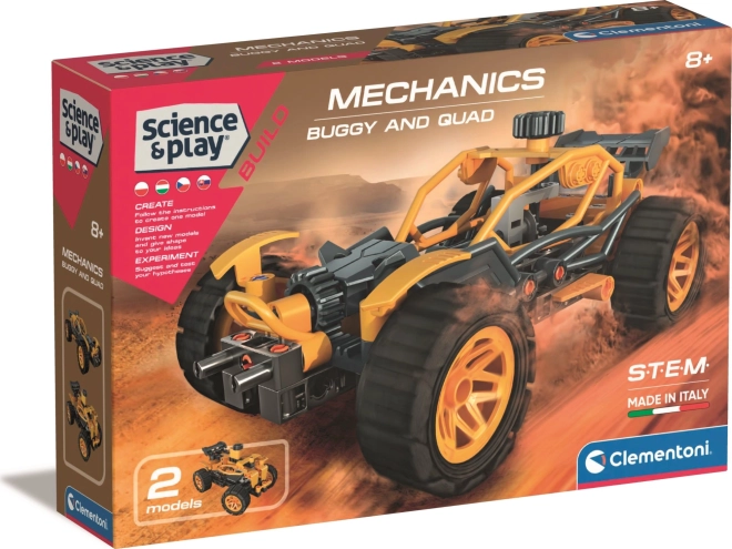 Clementoni Science & Play mechanická laboratoř – buggy a čtyřkolka 2v1