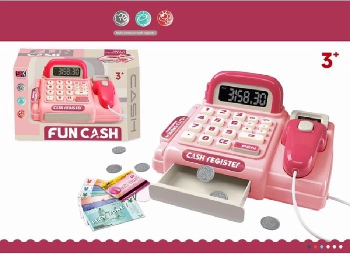 Pokladna Fun Cash Pink – dětská elektronická pokladna