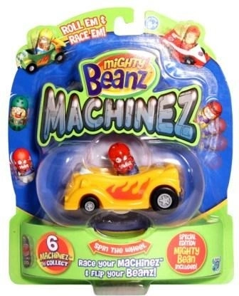 Mighty Beanz Machinez závodní autíčko se sběratelskou fazolí