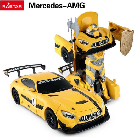Rc auto a robot 2v1 Rastar Mercedes-AMG GT3 1:14 žluté