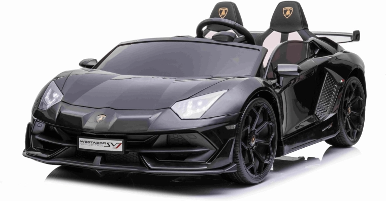 Dětské elektrické autíčko LAMBORGHINI Aventador SV, černé, 12 V s dálkovým ovládáním