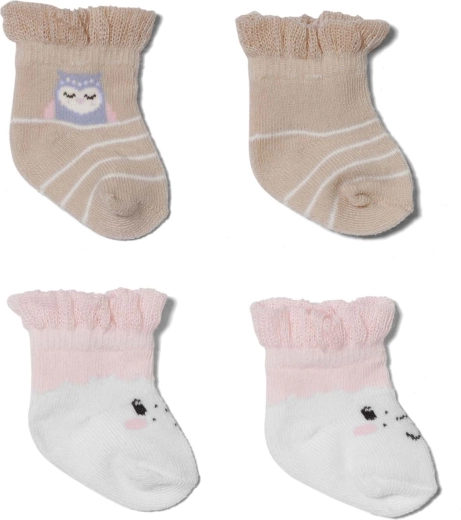 BABY born ponožky ovečka a sova (2 páry) pro panenky 43 cm