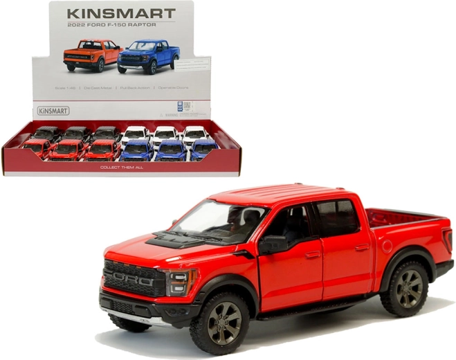 Kovový model Ford F‑150 Raptor 2021 na zpětný chod