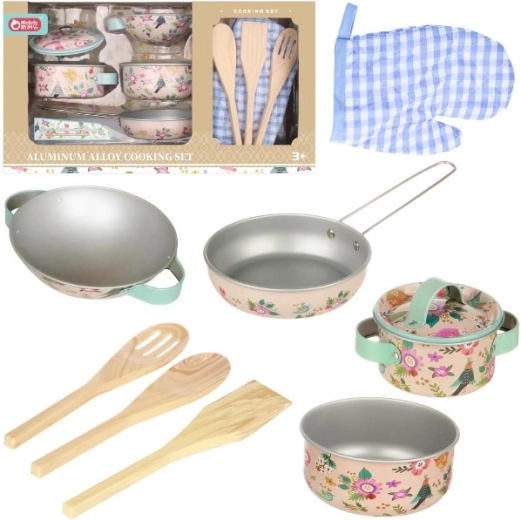 Kovová kuchyňská sada Vintage Floral pro děti