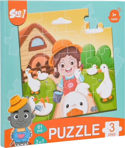 Magnetické puzzle Farma s knížkou