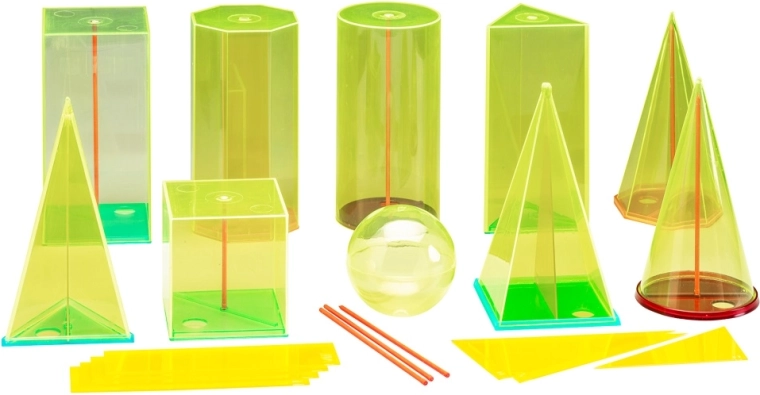 Wissner sada transparentních geometrických těles 38 ks