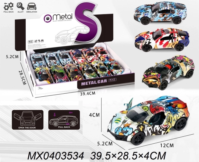 Kovové autíčko crazy s pull-back pohonem