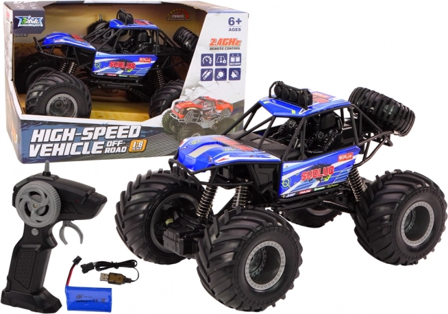 RC terénní auto 1:8 s odpružením – modré