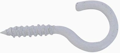 Očko se závitem 40 mm bílé, otevřené (50 ks)