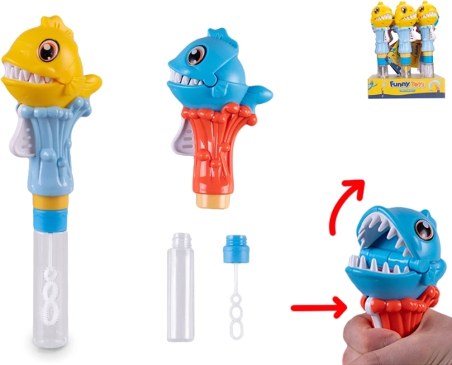 Bublifuk s piraňou a klapajícími zuby 25 cm