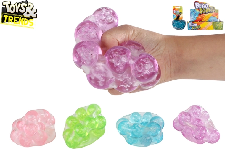 Antistresový míček s křupajícími kuličkami 9 cm TOYS&TRENDS