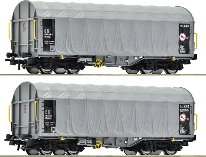 Roco dvoudílná sada nákladních vozů s plachtou Shimmns ČD