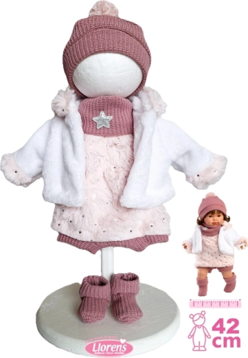 Llorens obleček pro panenku 42 cm – 6dílná zimní sada
