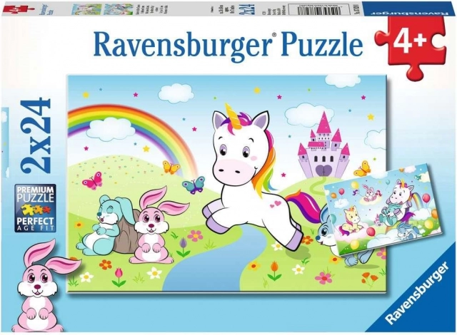 Puzzle RAVENSBURGER pohádkový jednorožec 2×24 dílků
