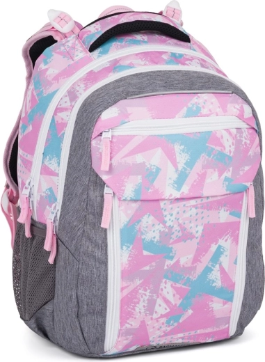 Bagmaster školní batoh Porto 24 B růžovo-modrý
