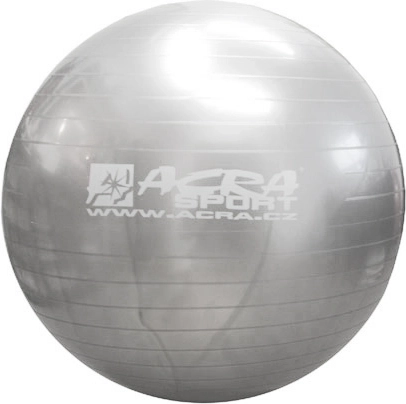 ACRA gymnastický míč 55 cm stříbrný - 1 kus