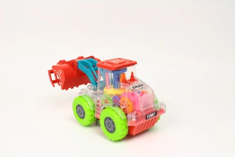 Průhledný traktor na baterie pro děti