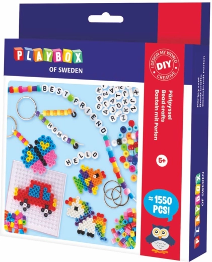 Playbox sada zažehlovacích korálků na náramky a přívěsky 1550 ks