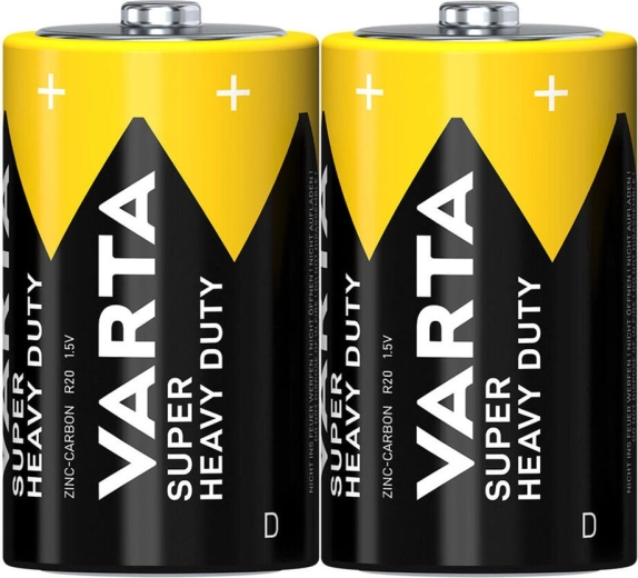 VARTA SuperLife D R20 zinko-uhlíkové baterie 1,5 V (2 ks)