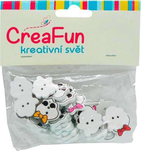 Barevné plastové lebky 18 mm, sada 30 ks