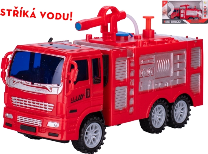 Interaktivní hasičské auto se setrvačníkem a vodní hadicí 19 cm