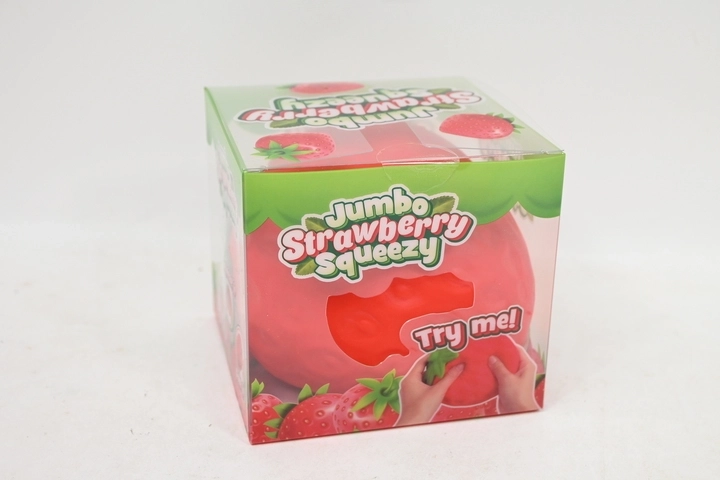 Antistresový mačkací squishy gniotek jahoda jumbo 15 cm - 1 kus
