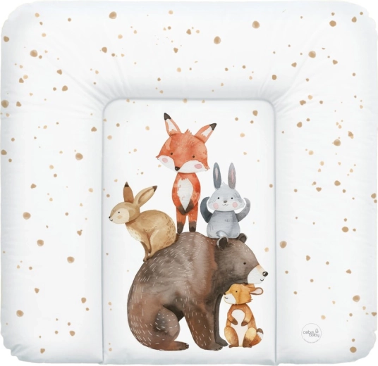 Ceba Baby měkká přebalovací podložka Basic Forest Friends 75 × 72 cm