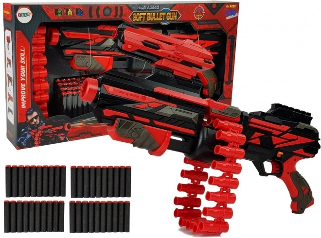 Velký puška na pěnové náboje červeno-černá