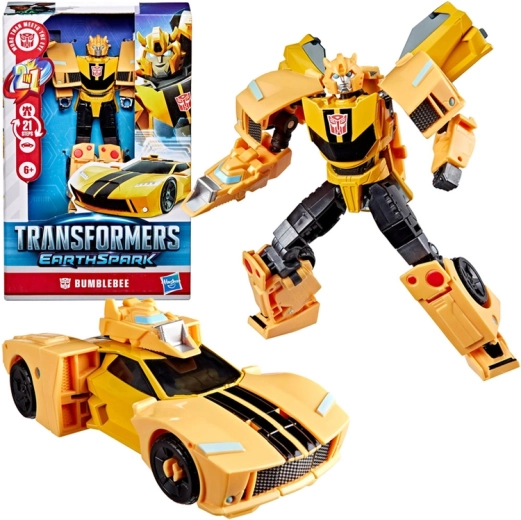 Hasbro Transformers EarthSpark deluxe figurka Bumblebee 2v1 (robot a sportovní auto)