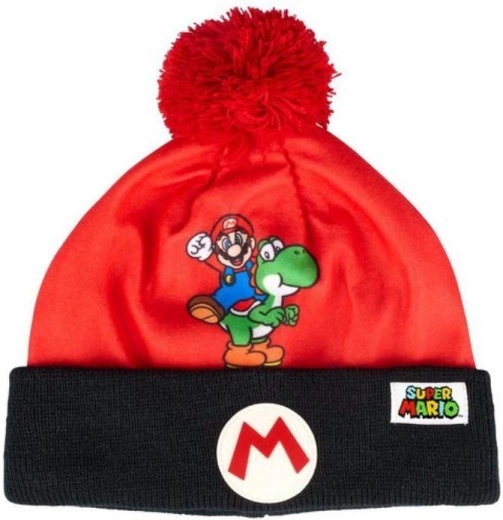 Červená flísová čepice Super Mario – Velikost: 52