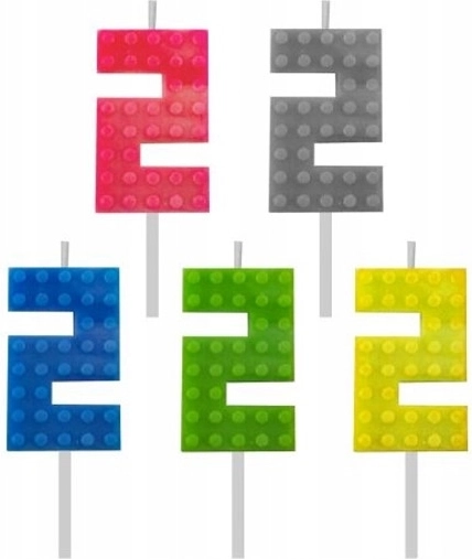 Narozeninová svíčka kostky číslice 2