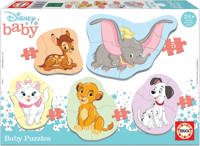 Educa baby puzzle Disney zvířata 5v1 (3–5 dílků)