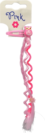 Růžová sada vlasových doplňků Sova pro malé stylistky