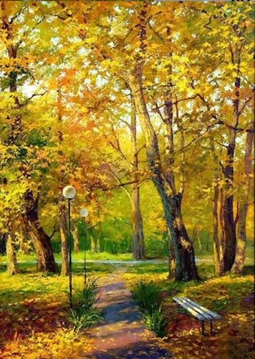 Norimpex malování podle čísel Zlatý podzim v lese 40 × 50 cm