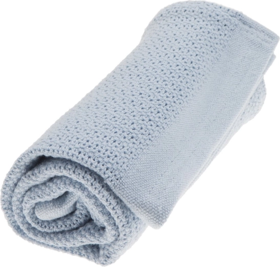VINTER & BLOOM deka z organické bavlny Soft Grid True Blue