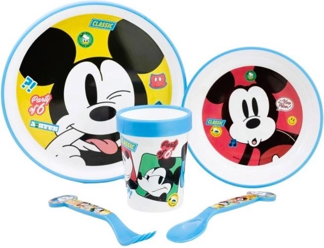Plastová jídelní sada Mickey Mouse 5 ks - 1 kus