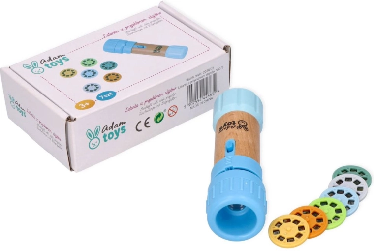 Modrá dětská svítilna s projektorem Adam Toys