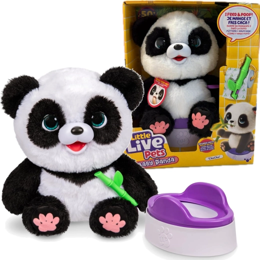 Interaktivní plyšová panda ChuChu s nočníkem LITTLE LIVE PETS