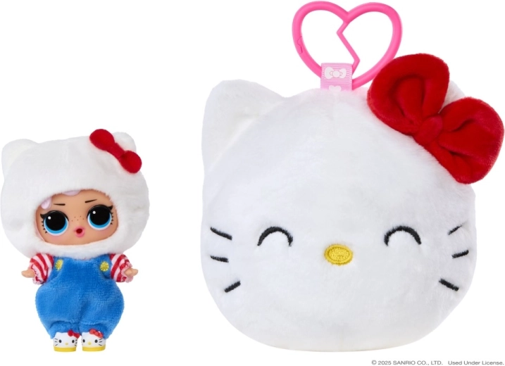 L.O.L. Surprise! Hello Kitty and Friends plyšová panenka s oboustranným přívěskem - 1 kus