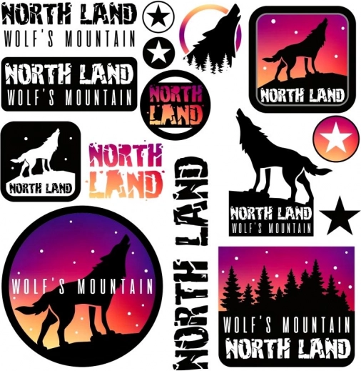 Nažehlovací obrázky – vlci 15 × 21 cm