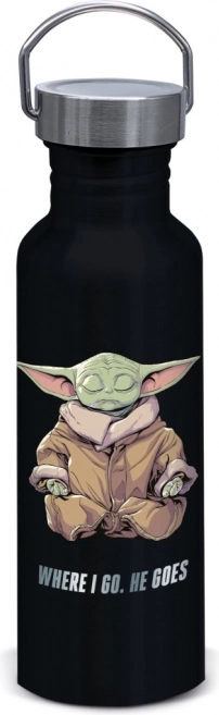 Hliníková láhev s motivem Grogu z Mandalorianu