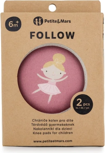 Petite&Mars elastické chrániče kolen na lezení Follow dusty rose