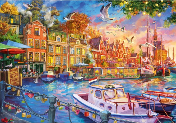 Gibsons puzzle Odrazy přístavu 500 dílků