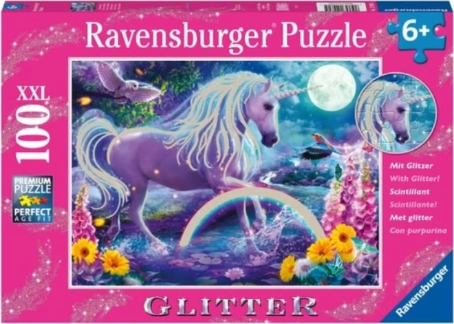 Ravensburger puzzle s třpytivým jednorožcem 100 dílků