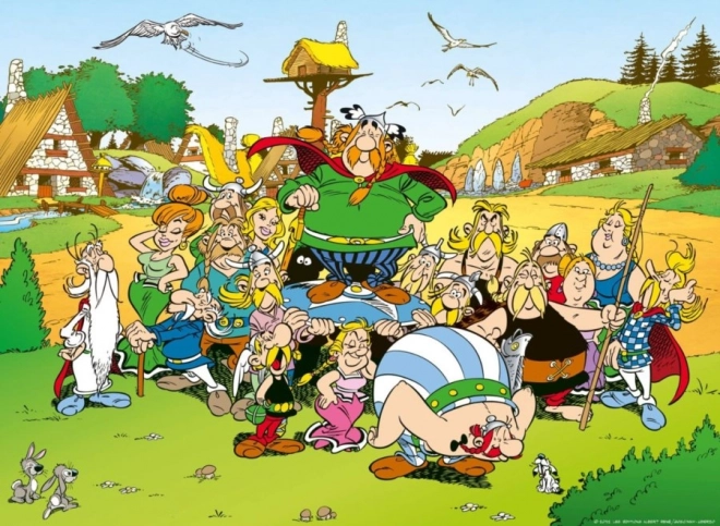 Ravensburger puzzle Asterix a Obelix – vesnice 500 dílků