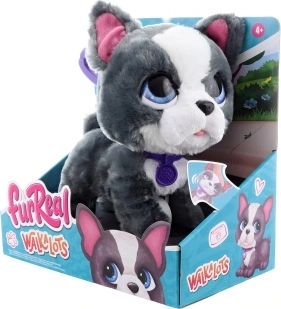 FurReal Walkalots francouzský buldoček – interaktivní plyšový pejsek na vodítku 20 cm